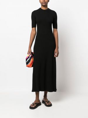 Mini kleita ar apaļu kakla izgriezumu Loulou Studio melns