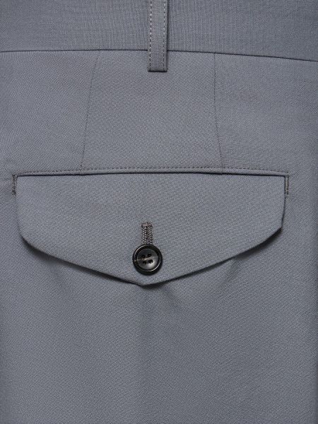 Plisirane vunene hlače Comme Des Garçons siva