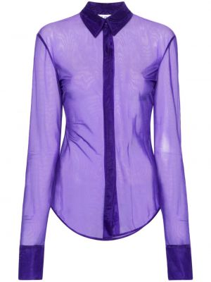 Skaidri marškiniai The Attico violetinė