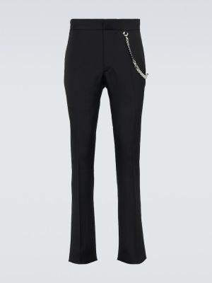 Slim fit gyapjú nadrág klasszikus Givenchy fekete