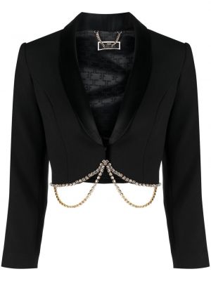 Krystaller lang blazer Elisabetta Franchi svart