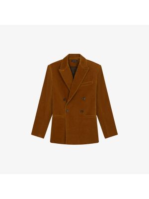 Хлопковый пиджак Soeur коричневый