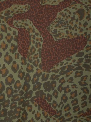 Raštuotas šilkinis šalikas leopardinis Saint Laurent Pre-owned