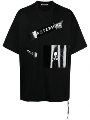 Bavlnené tričko s potlačou Mastermind World čierna