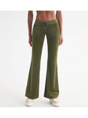 Спортивные штаны с низкой талией с карманами Juicy Couture зеленые