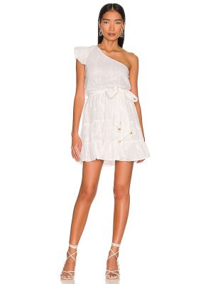 Karina Grimaldi Pauline Jacquard Mini Dress in White. Size M, S, XS.