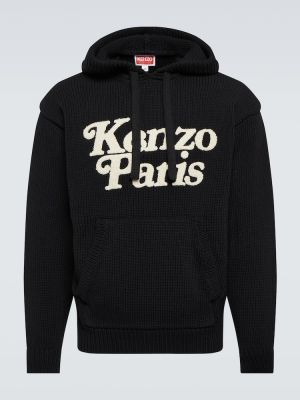 Sudadera con capucha de algodón Kenzo negro