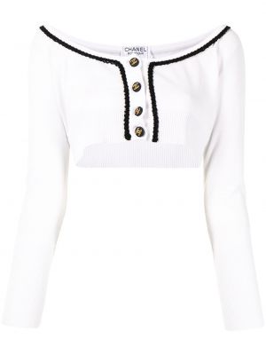 Crop top Chanel Pre-owned, bianco