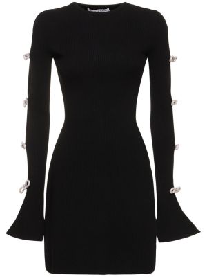 Sukienka mini z wiskozy Mach & Mach czarna