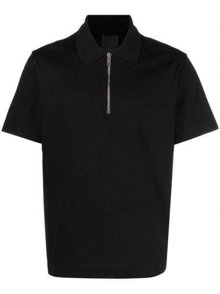 Poloshirt med lynlås Givenchy sort