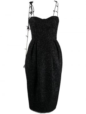 Плетена миди рокля Rosie Assoulin черно