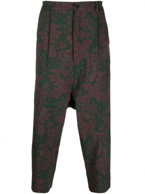 Pantaloni a fiori Pierre-louis Mascia verde