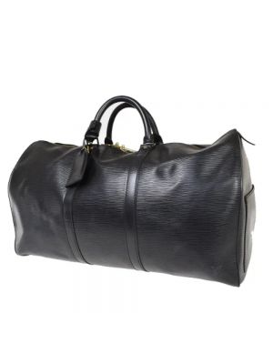 Torba podróżna skórzana Louis Vuitton Vintage czarna