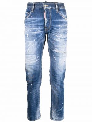 Slitna jeans med normal passform Dsquared2 blå