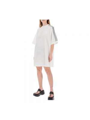Mini vestido con estampado de tela jersey Y-3 blanco