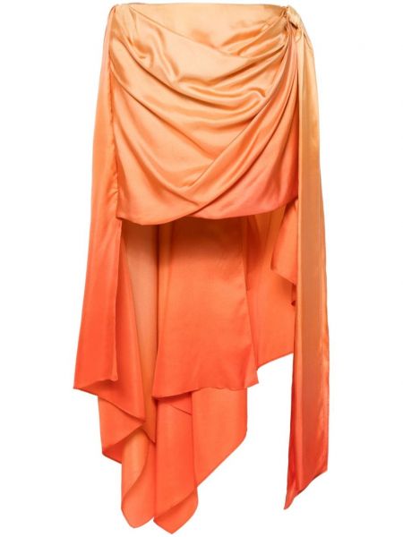 Drapovaný midi sukně Zimmermann oranžový
