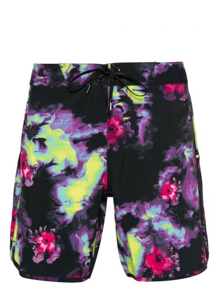 Kratke hlače s cvjetnim printom s printom Oakley crna