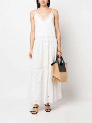 Kleid mit v-ausschnitt ausgestellt Ivy Oak weiß