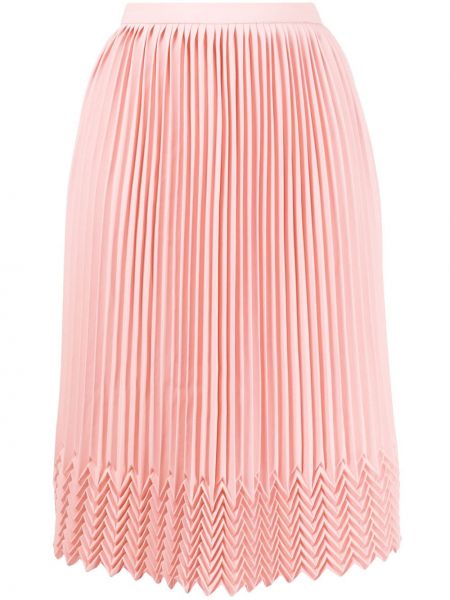 Plisovaná sukně s vysokým pasem Marco De Vincenzo - růžová