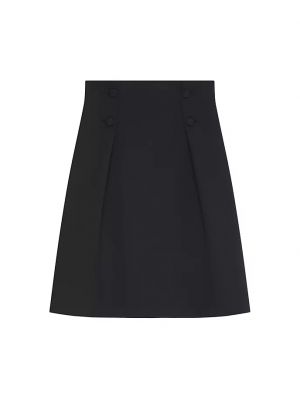 Шерстяная юбка на пуговицах Givenchy черная
