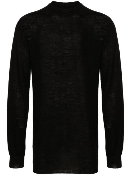 Oversized volneni pulover Rick Owens črna