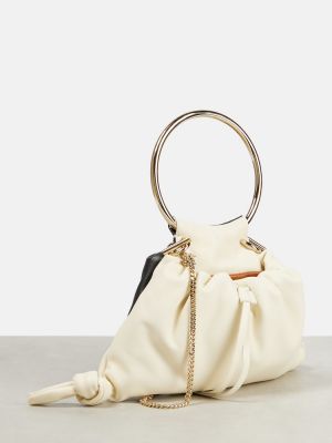Kožená nákupná taška Chloã© biela