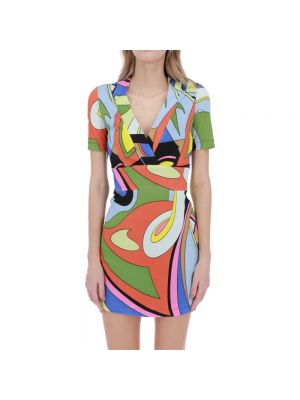 Mini vestido con estampado con estampado geométrico Moschino