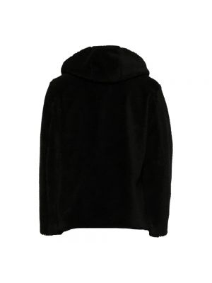Chaqueta de algodón con capucha Herno negro