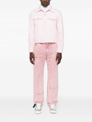 Bavlněná džínová bunda Courrèges růžová
