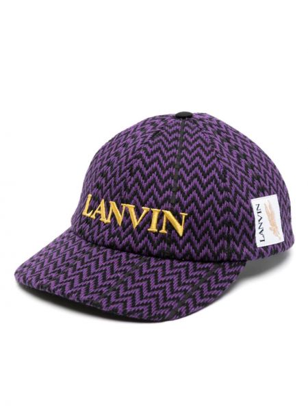 Плетена шапка с козирки бродирана Lanvin
