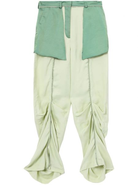 Taisnas bikses ar drapējumu Kiko Kostadinov zaļš
