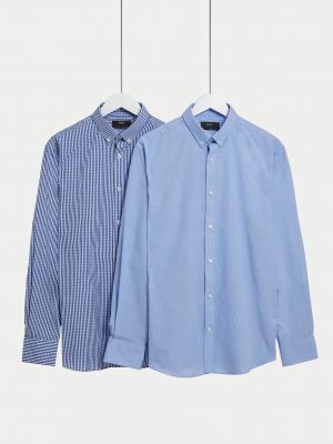 Рубашка Marks & Spencer синяя