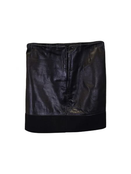 Falda de cuero Jil Sander Pre-owned negro