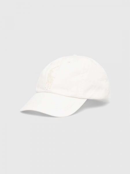 Хлопковая кепка Polo Ralph Lauren белая
