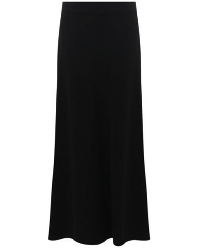 Шерстяная юбка Yohji Yamamoto, черная