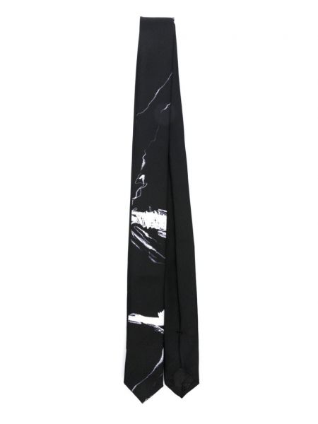 Abstrakte seiden krawatte mit print Emporio Armani