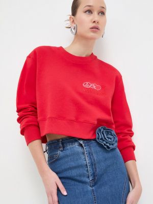 Суитчър с апликация Moschino Jeans червено