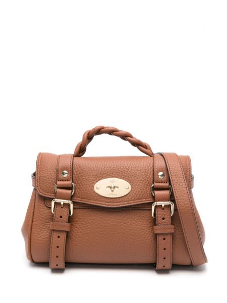 Læder mini taske Mulberry brun