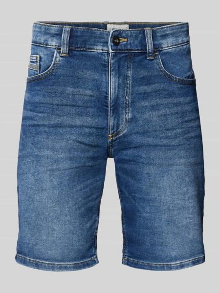 Szorty jeansowe slim fit z kieszeniami Camel Active niebieskie