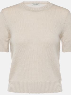 Sweter wełniany S Max Mara beżowy
