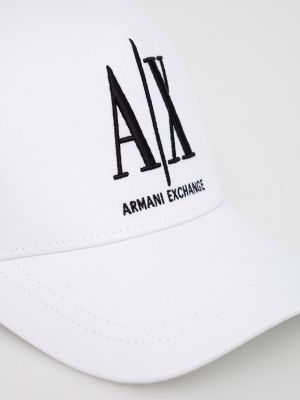 Czapka z daszkiem Armani Exchange biała