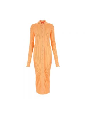Sukienka koszulowa Jil Sander pomarańczowa