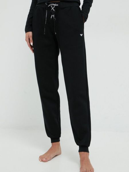 Emporio Armani Underwear pantaloni de trening femei, culoarea negru, neted