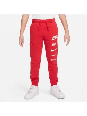 Pantalon de sport en coton Nike rouge