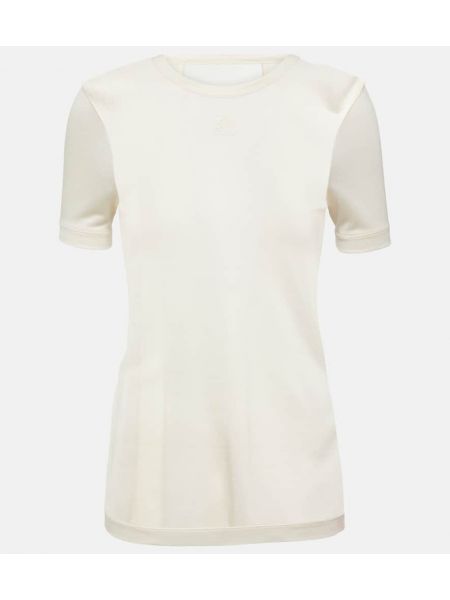 Hedvábné tričko Loewe bílé