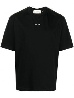 Raštuotas marškinėliai Róhe juoda