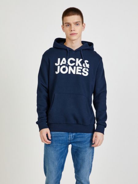 Bluza z kapturem Jack & Jones niebieska