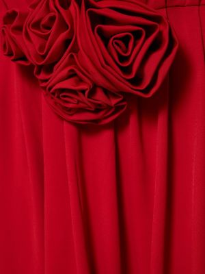 Jersey v-nyakú mini ruha Magda Butrym piros