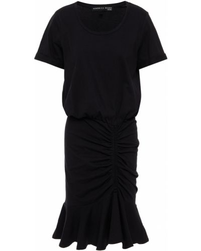 Černé mini šaty bavlněné Veronica Beard