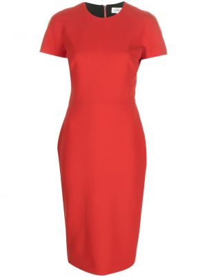 Krepové šaty Victoria Beckham červená